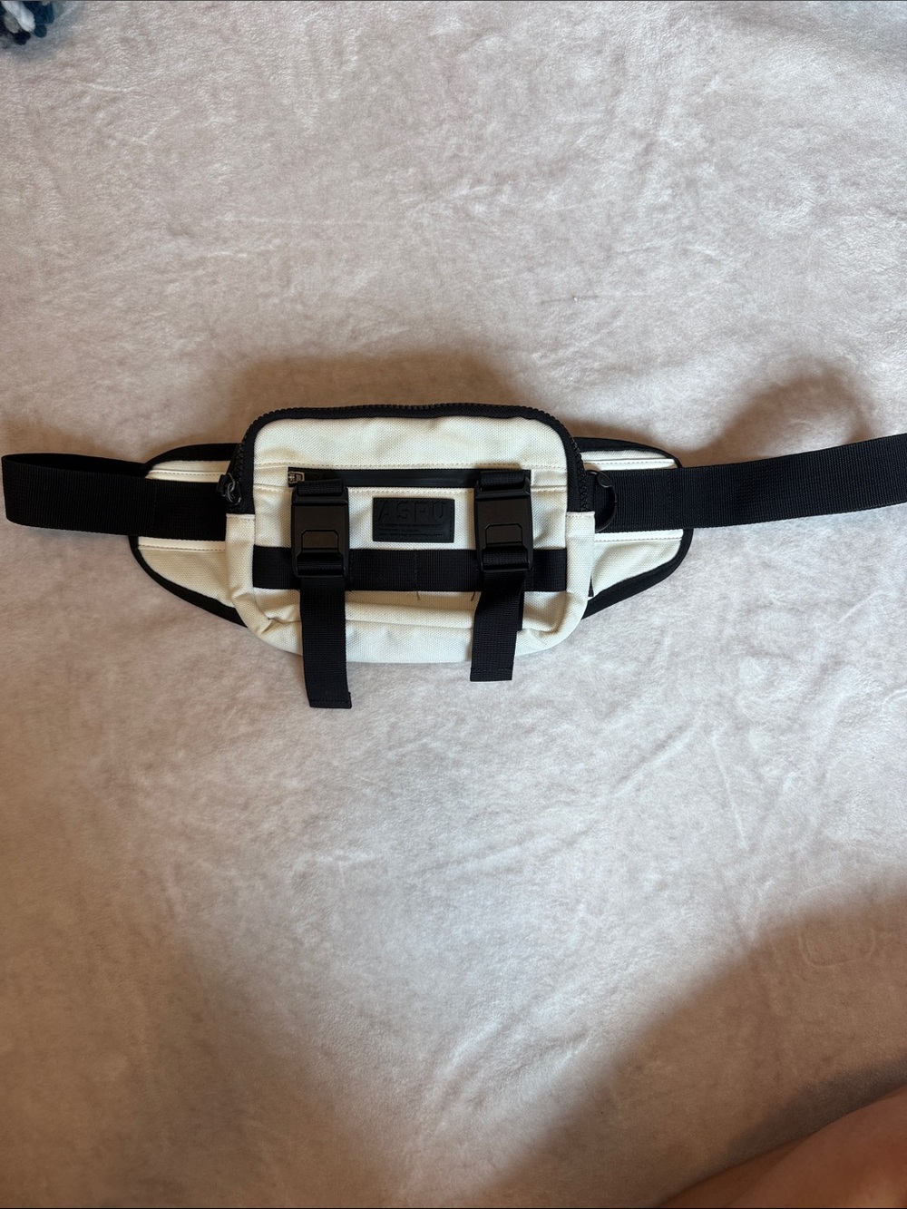 ASRV Cordura Waterproof Crossbody Chest Bag Pack Off-White/Black